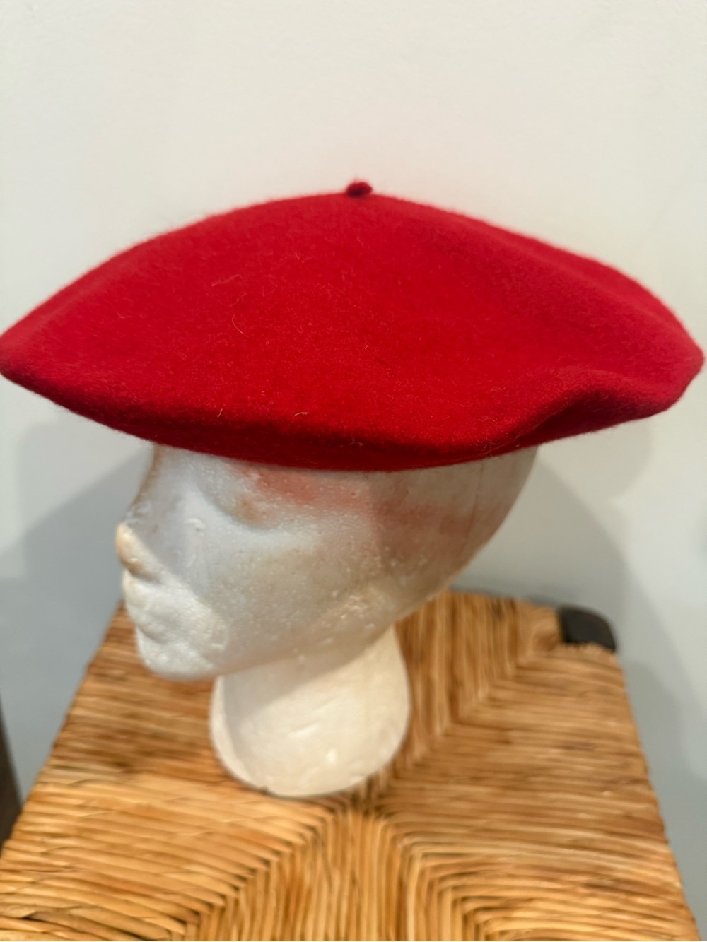 Nordstrom Vibrant Red Wool Beret Hat